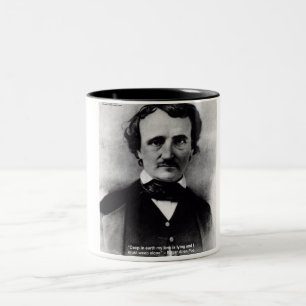 Edgar Allan Poe "Weine allein" Liebeszitate Gesche Zweifarbige Tasse