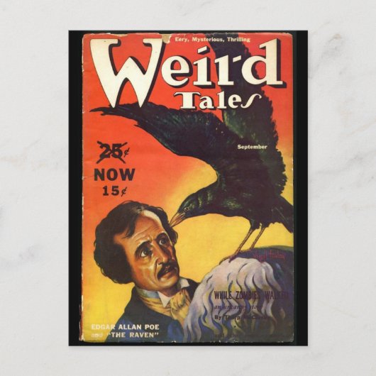 Edgar Allan Poe Weird Tales Cover Postkarte (Vorderseite)
