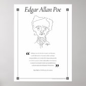 Edgar Allan Poe Writing Quote Poster (Vorne)