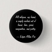 Edgar Allan Poe-Zitat Button (Vorderseite)
