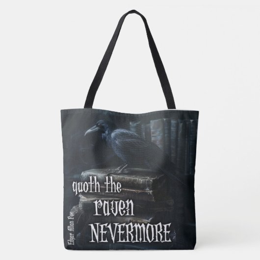 Edgar Allan Poe Zitat Tasche (Rückseite)
