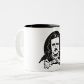 Edgar Allan Poe Zweifarbige Tasse (Vorderseite Links)