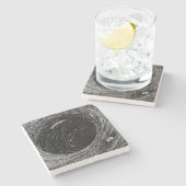 Edgar Allan Poes Abstieg in den Mahlstrom Steinuntersetzer (Seitenansicht)