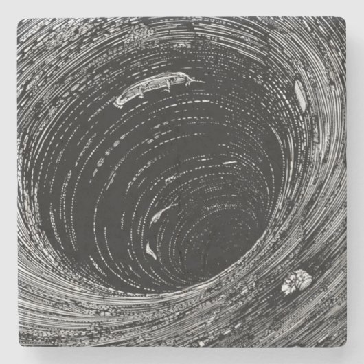 Edgar Allan Poes Abstieg in den Mahlstrom Steinuntersetzer (Vorderseite)