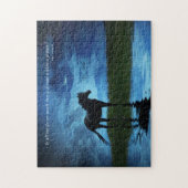 Edgar Allan Poes Gedicht mit Surreal Horse und Sky Puzzle (Vertikal)