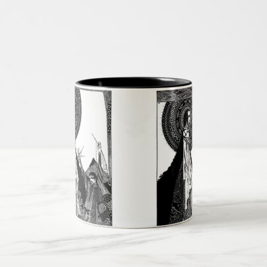 Edgar Allan Poes Ligeia Zweifarbige Tasse (Mittel)