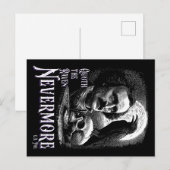 Edgar Allan Poes Raven Nevermore Postkarte (Vorne/Hinten)
