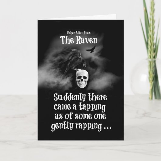 Edgar Allan Poe's The Raven Gothic Halloween Card Karte (Vorderseite)