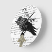 Edgar Allan Poe's The Raven Runde Wanduhr (Winkel)