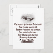 Edgar Allan Poes Zitat Postkarte (Vorne/Hinten)