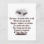 Edgar Allan Poes Zitat Postkarte (Vorderseite)