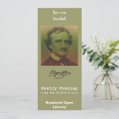 Edgar Allan Pop Einladung (Stehend Vorderseite)