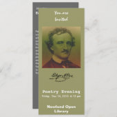 Edgar Allan Pop Einladung (Vorne/Hinten)