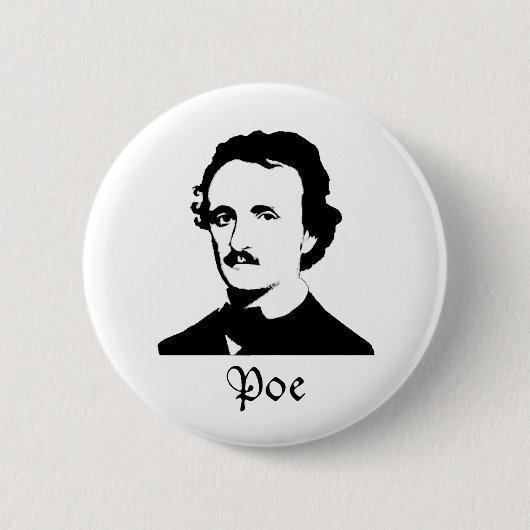 Edgar Allen Poe Button (Vorderseite)