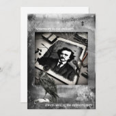 Edgar Allen Poe Card Einladung (Vorne/Hinten)