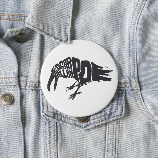 Edgar Allen Poe - der Rabe Button (Beispiel)