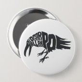 Edgar Allen Poe - der Rabe Button (Vorne & Hinten)