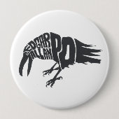 Edgar Allen Poe - der Rabe Button (Vorderseite)