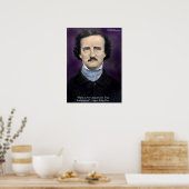 Edgar Allen Poe "Enthusiasm" Wisdom Quote Poster (Küche)