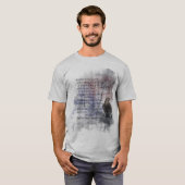 Edgar Allen Poe Gedicht Zitat von Raven T-Shirt (Vorne ganz)