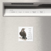 Edgar Allen Poe Insanity Quote Watercolor Raven Magnet (In Situ (Geschirrspüler))