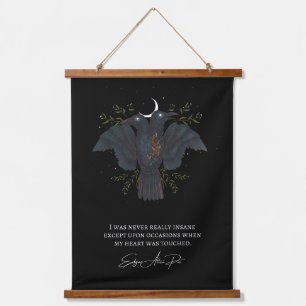 Edgar Allen Poe Liebe Gedicht Poetry Raven Crow Po Wandteppich Mit Holzrahmen