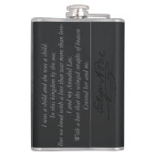 Edgar Allen Poe mit Zitat Flachmann (Rückseite)