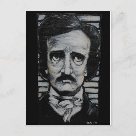 Edgar Allen Poe Postkarte (Vorderseite)
