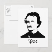 Edgar Allen Poe Postkarte (Vorne/Hinten)