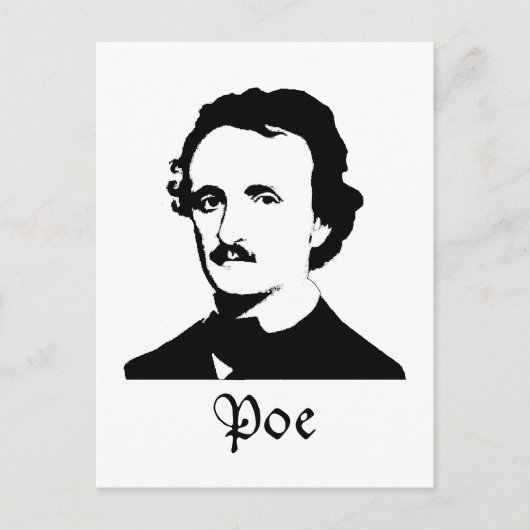 Edgar Allen Poe Postkarte (Vorderseite)