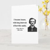 Edgar Allen Poe Quote 2b Karte (Gelbe Blume)