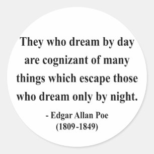Edgar Allen Poe Quote 3a Runder Aufkleber