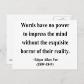 Edgar Allen Poe Quote 4a Postkarte (Vorne/Hinten)