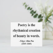 Edgar Allen Poe Quote 5a Postkarte (Stehend Vorderseite)