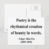 Edgar Allen Poe Quote 5a Postkarte (Vorne/Hinten)