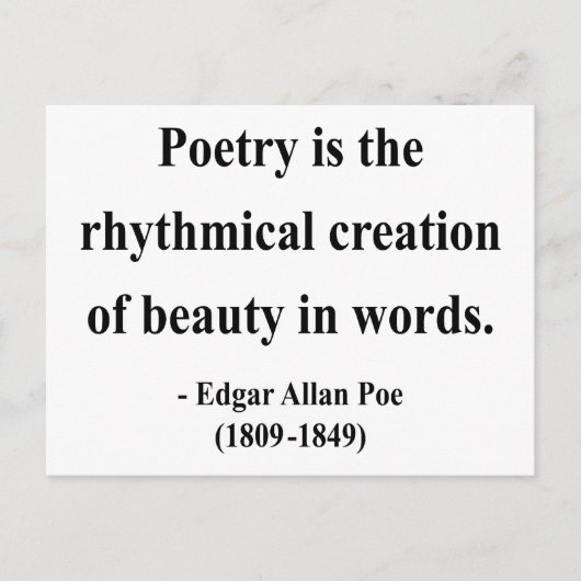 Edgar Allen Poe Quote 5a Postkarte (Vorderseite)