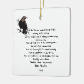 Edgar Allen Poe Quote Watercolor Raven Bird Keramikornament (Links)