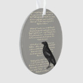 Edgar Allen Poe Raven Acrylic Ornament (Vorderseite)