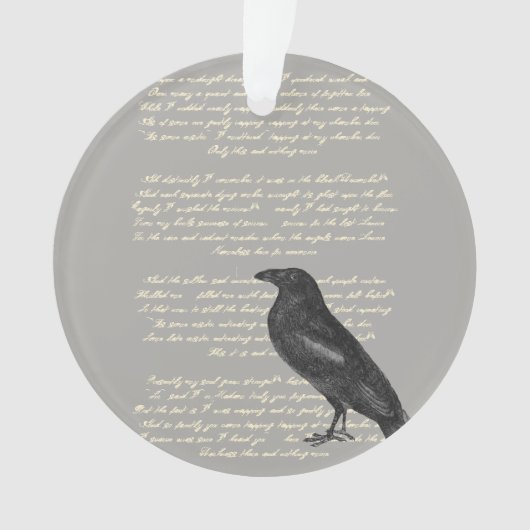 Edgar Allen Poe Raven Acrylic Ornament (Vorderseite)