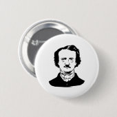 Edgar Allen Poe Raven Button (Vorne & Hinten)