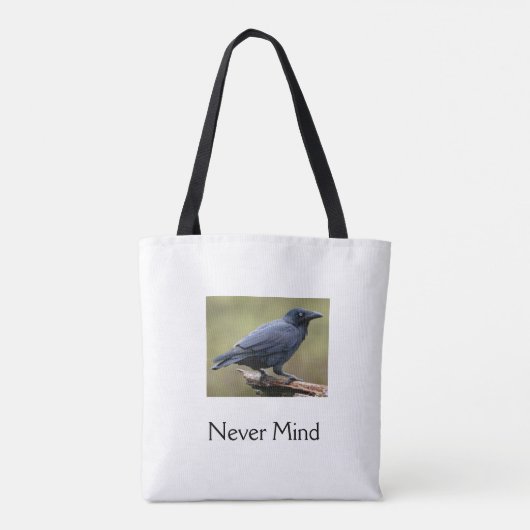Edgar Allen Poe Raven Never Mind Tasche (Rückseite)