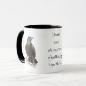 Edgar Allen Poe, Raven Wahnsinn Zitat Tasse (Vorderseite Links)
