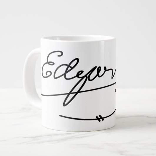 Edgar Allen Poe Signature Jumbo-Tasse (Vorderseite Links)