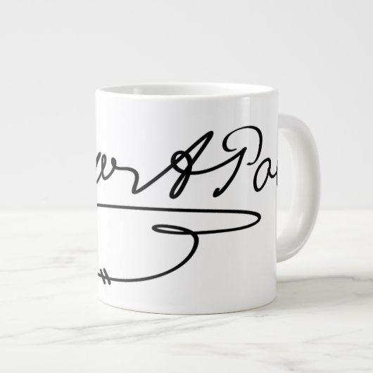Edgar Allen Poe Signature Jumbo-Tasse (Vorderseite Rechts)