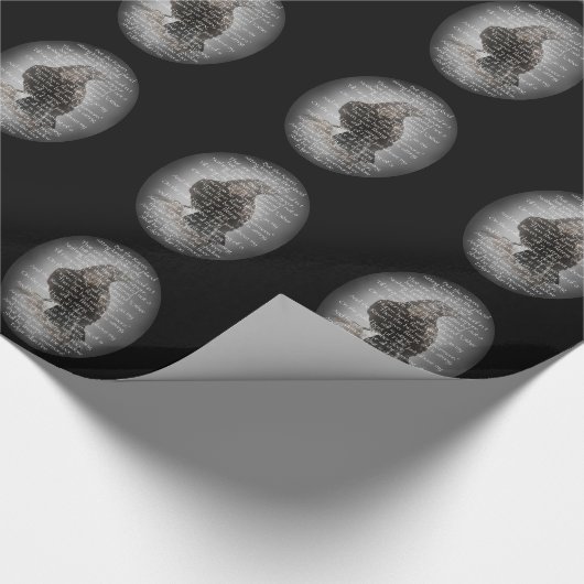 Edgar Allen Poe "The Raven" Halloween Gedicht Voge Geschenkpapier (Ecke)