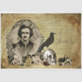 Edgar Allen Poe Viktorianisch Halloween Collage Seidenpapier (Vorderseite)