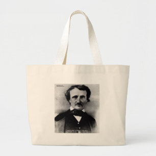 Edgar Allen Poe "Weep Alone" Liebe Zitat Geschenke Jumbo Stoffbeutel