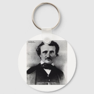 Edgar Allen Poe "Weep Alone" Liebe Zitat Geschenke Schlüsselanhänger