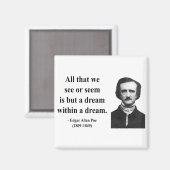 Edgar Allen Poe Zitat 1b Magnet (Vorderseite/Rückseite)