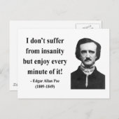 Edgar Allen Poe Zitat 6b Postkarte (Vorne/Hinten)